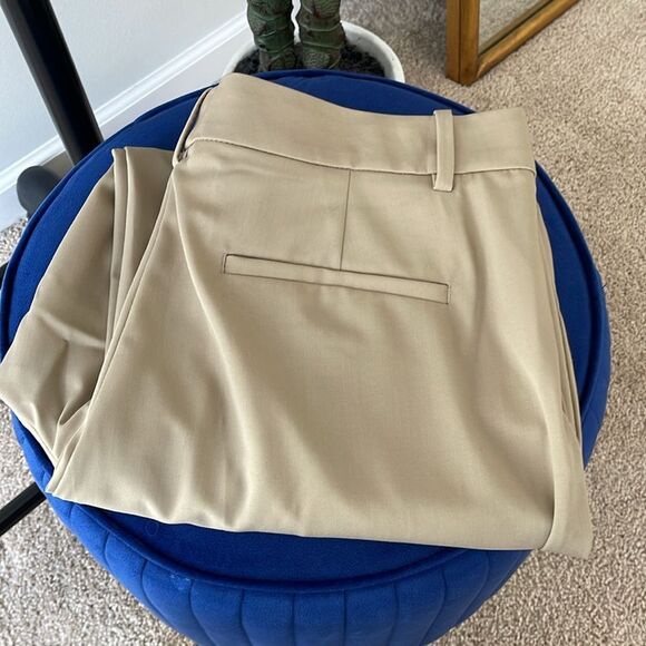 Banana Republic Vasto Pleated Italian Wool Pant Tan/Khaki size 14 - Picture 7 of 7